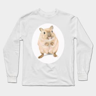 Hamster, coloured pencil drawing Long Sleeve T-Shirt